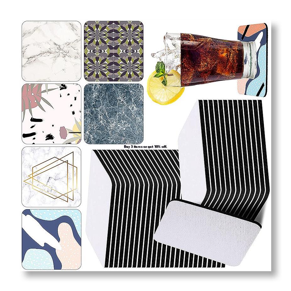 Coaster Sublimation Blank - ✱ 35 Pezzi Sottobicchieri Quadrati per